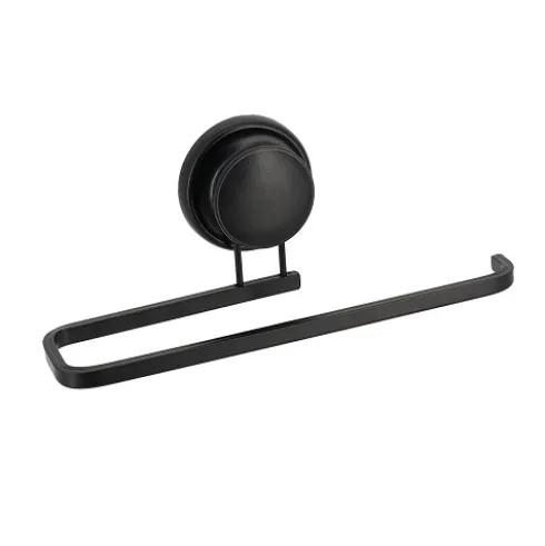 Toallero Ventosa Aluminio Negro