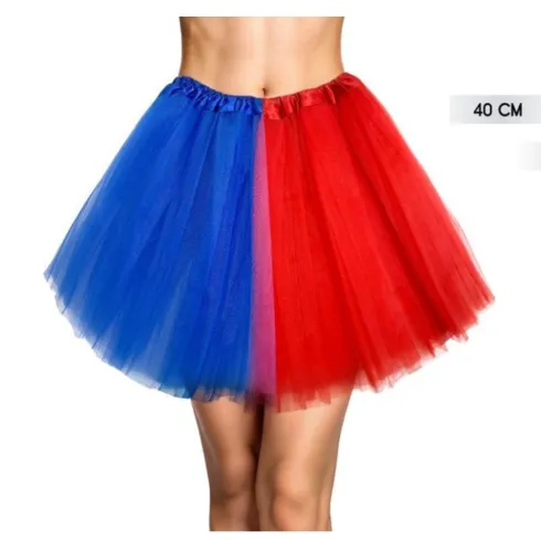 Tutu Bicolor Joker Azul/Rojo 40cm