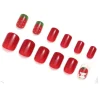 Uñas Postizas Desmontables Fresa 12pcs