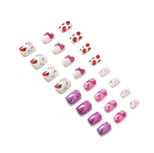 Uñas Postizas Desmontables Infantil 24pcs