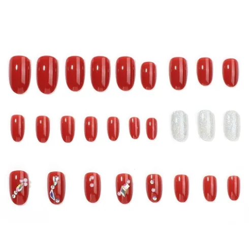 Uñas Postizas Diamante 24pcs