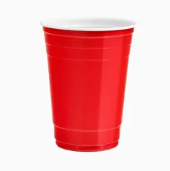 Vaso Bicolor Reutilizable Rojo 450cc