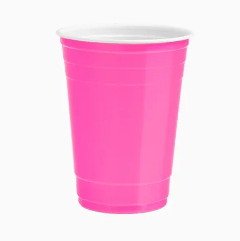 Vaso Bicolor Reutilizable Rosa 450cc