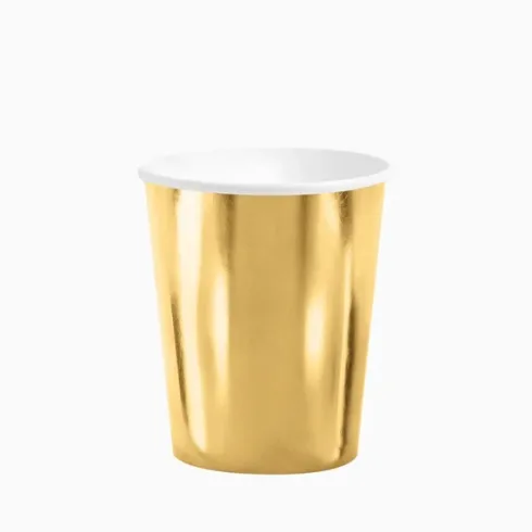 Vaso Cartón Metalizado Oro 270cc