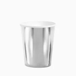 Vaso Cartón Metalizado Plata 270cc