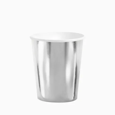 Vaso Cartón Metalizado Plata 270cc