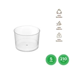 Vaso Chiquito Reutilizable Transparente 210cc