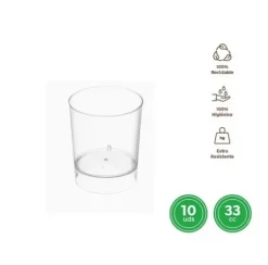 Vaso Chupito Reutilizable Transparente 33cc PS