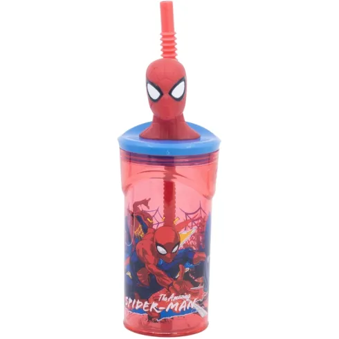 Vaso Figurita 3D 360 ML Spiderman Moving Target