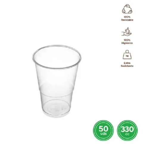Vaso Irrompible Transparente 330cc 50uds