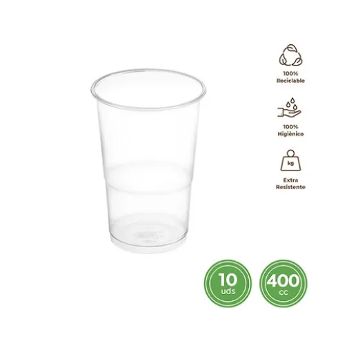 Vaso Reutilizable Transparente 400cc