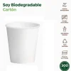 Vasos Cartón Biodegradable Blanco 300cc 12uds