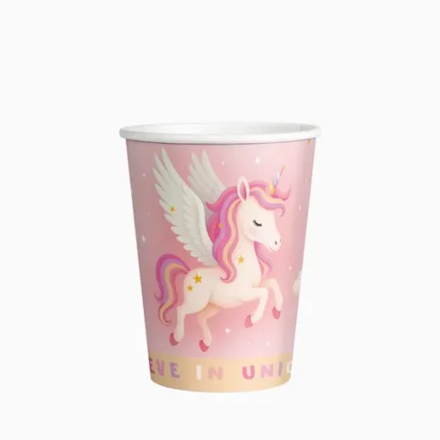 Vasos Cartón Unicornio Baby 270cc