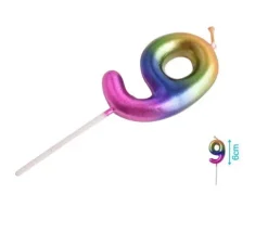 Vela Cumpleaños Números Multicolor