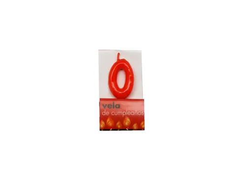 Vela Cumpleaños Números Roja 6cm