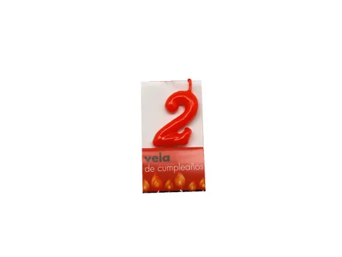 Vela Cumpleaños Números Roja 6cm