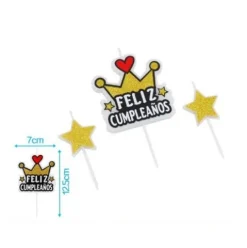 Vela Feliz Cumpleaños Oro