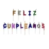Velas Feliz Cumpleaños 15pcs Multicolor