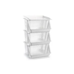 Verdulero PP – Blanco 3 Cestas