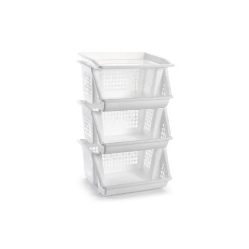 Verdulero PP – Blanco 3 Cestas